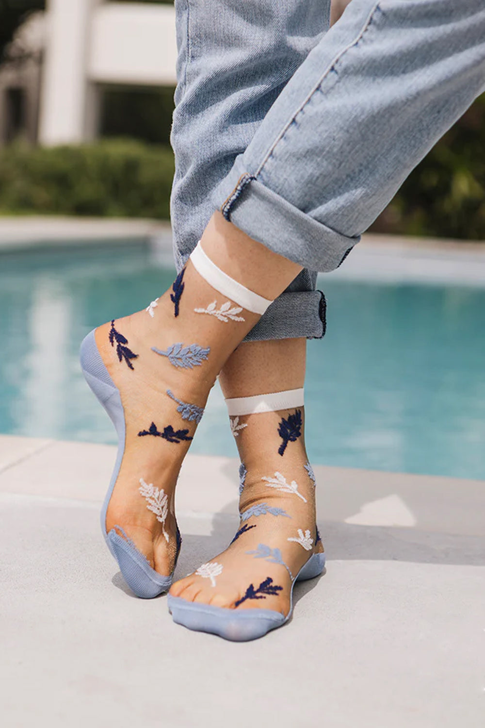 Transparent Socks Alpes "Bleues"