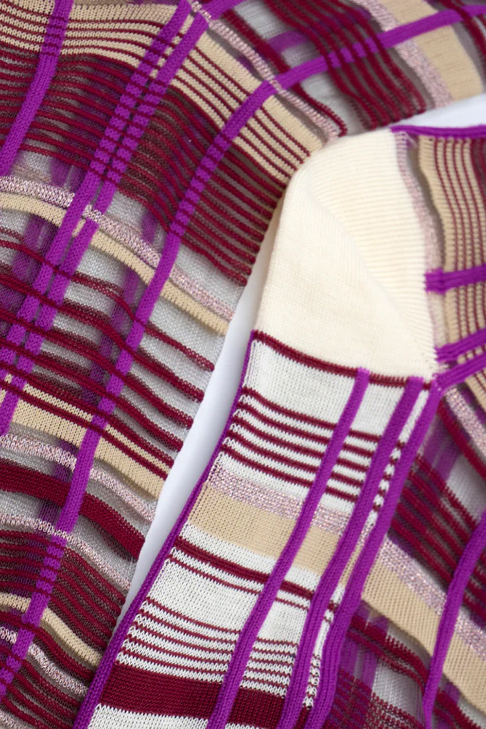Transparent Socks Nevada Roads "Fuchsia"