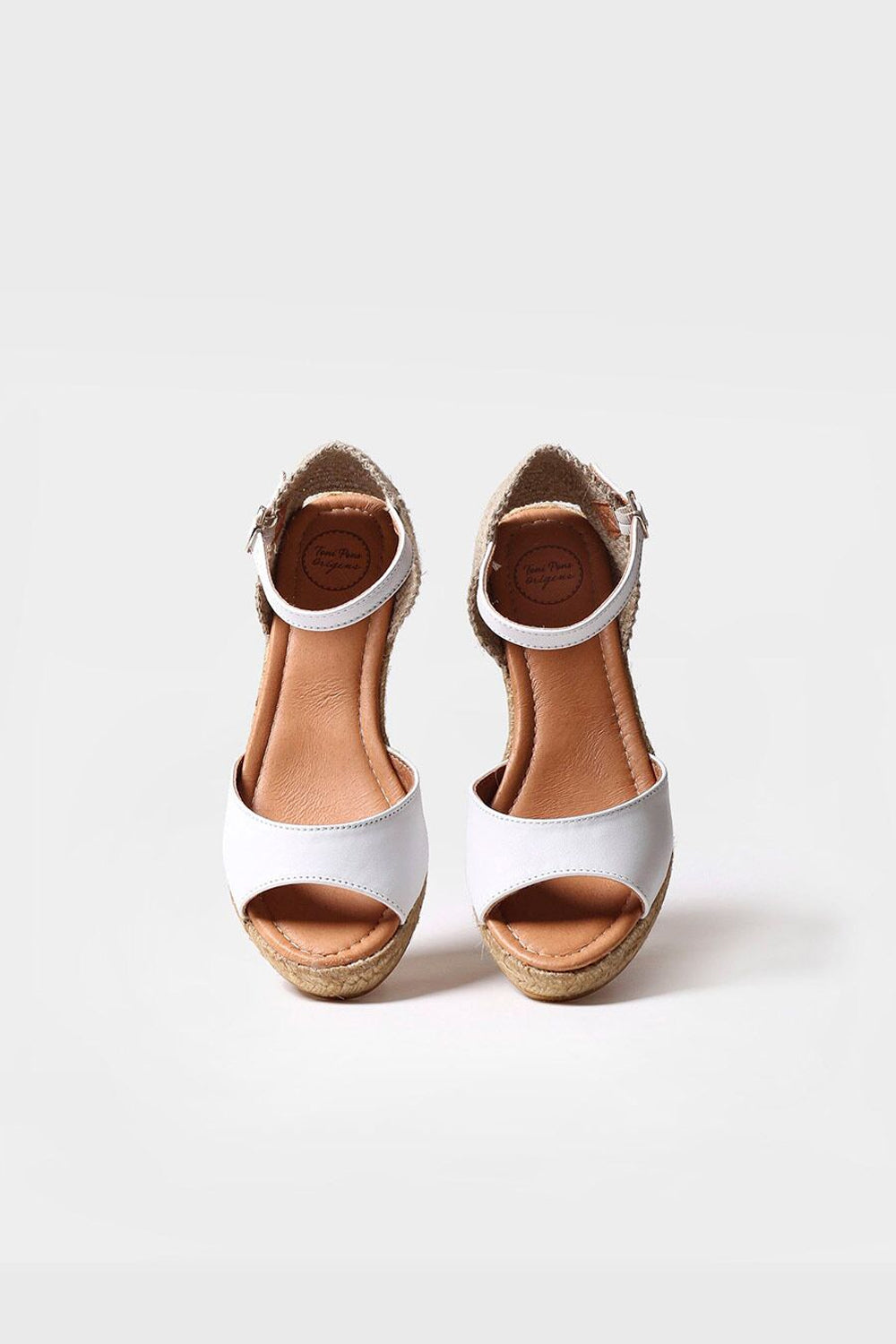 "Llivia P Blanc" Leather Wedge Espadrilles