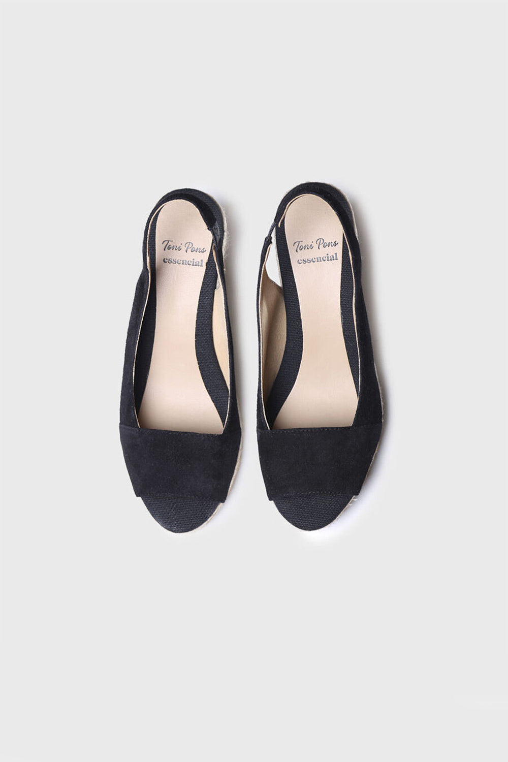 "Monza A Negre" Women's open wedge espadrilles
