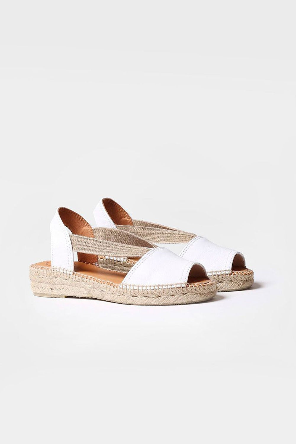 "Etna Blanc" 4cm Leather Wedge Espadrilles