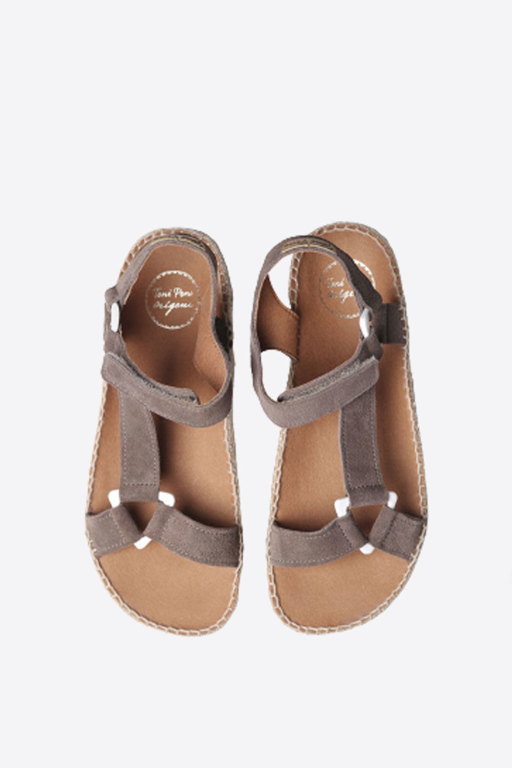 "BRIT A Taupe" Jute platform sandal