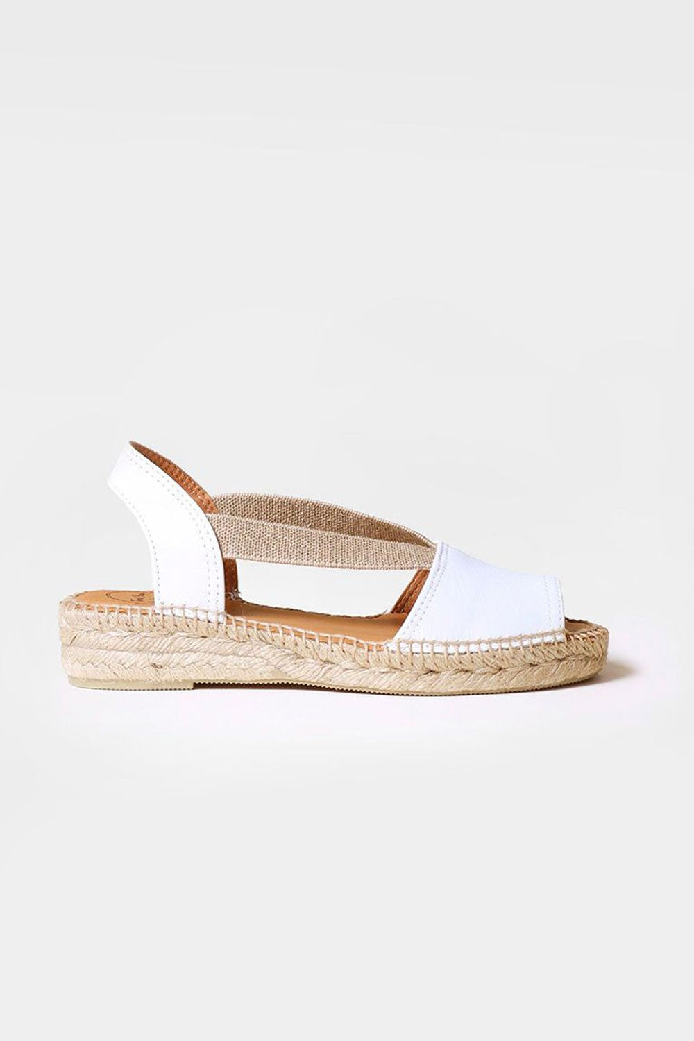 "Etna Blanc" 4cm Leather Wedge Espadrilles