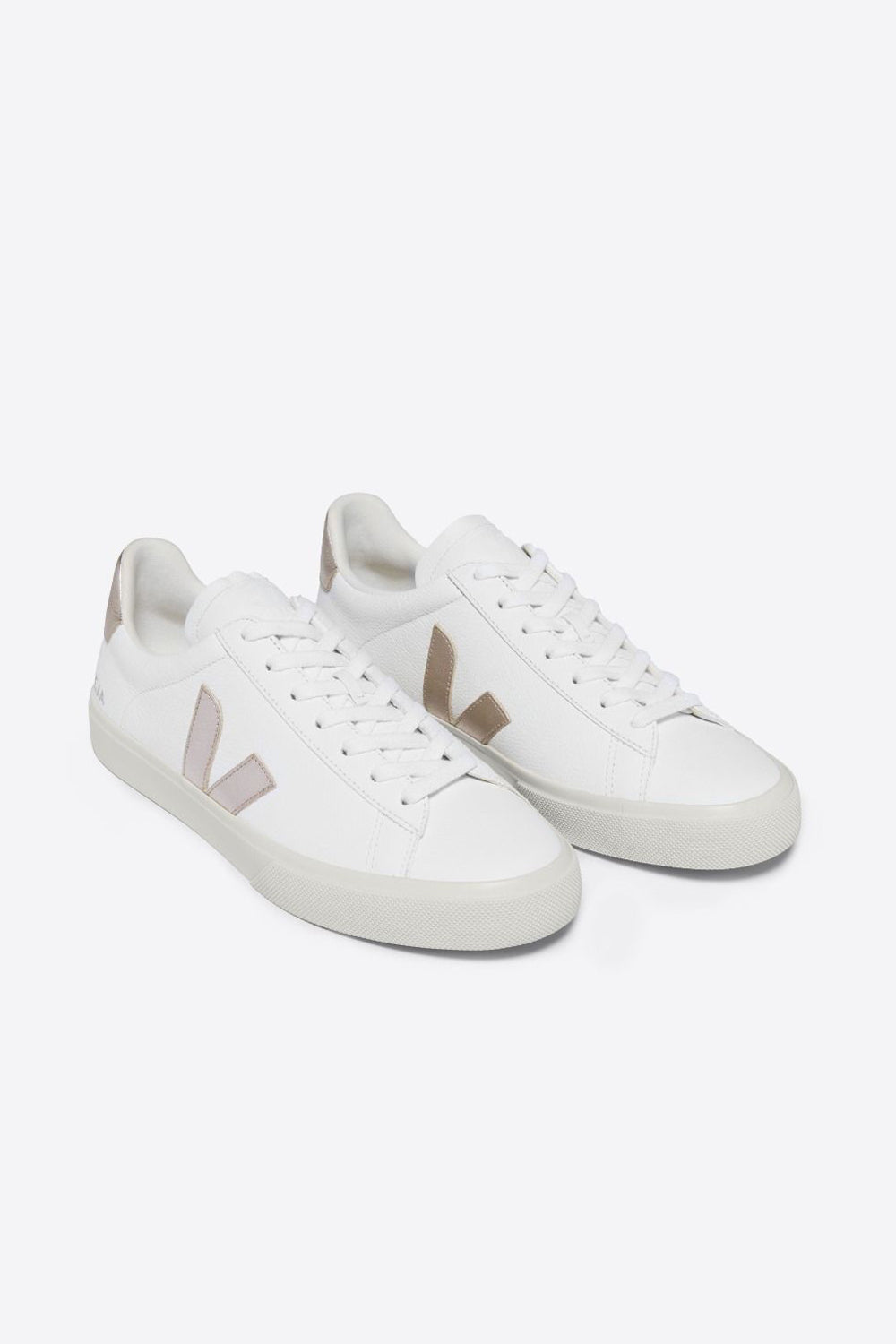Campo White Platine Chromefree Leather Sneakers