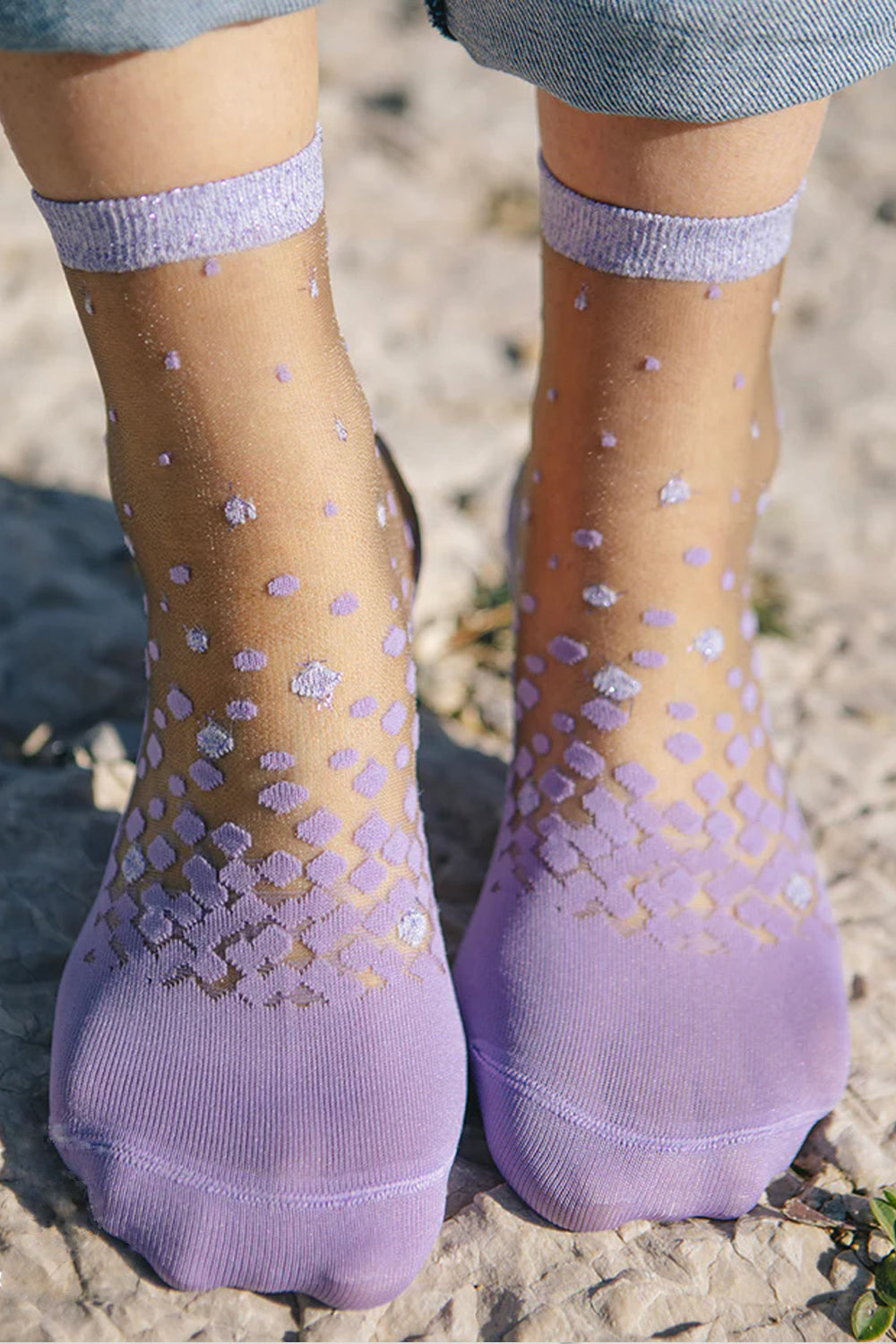 Transparent Socks Nakameguro "Lilas"