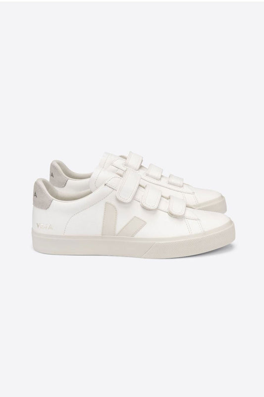 Recife White Natural Chromefree Leather Sneakers
