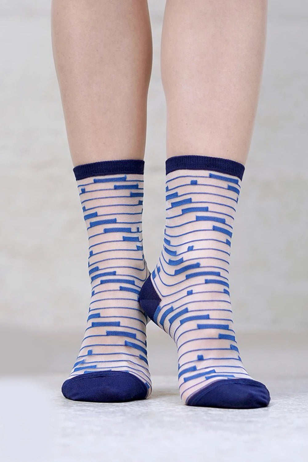 Transparent Socks Shinjuku Blue