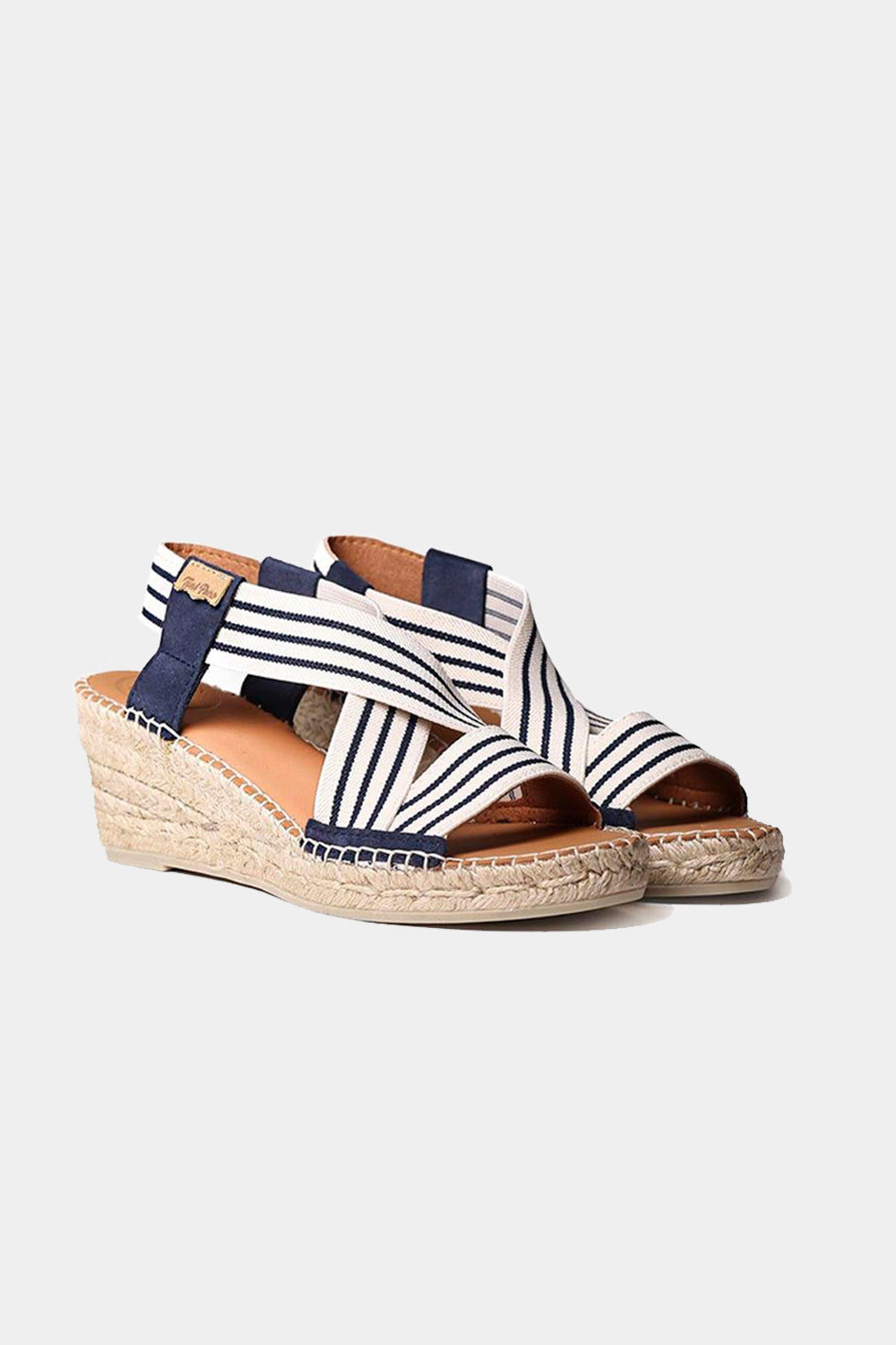 "Tina Cru Mari" 6cm Elastic Straps Wedge Espadrilles