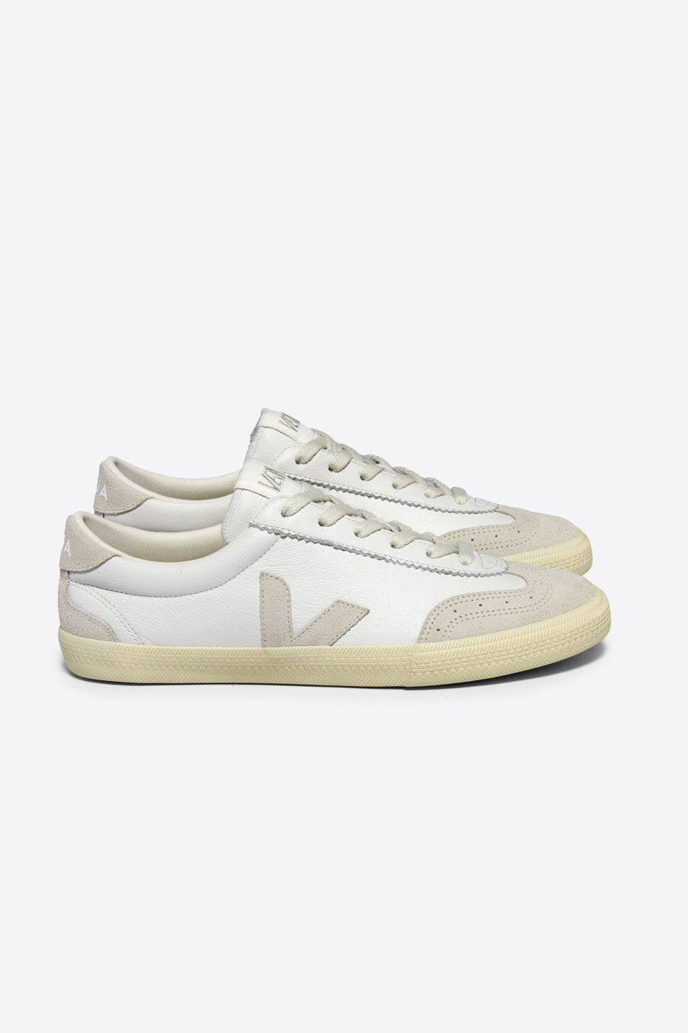 Volley White Natural Leather Sneakers