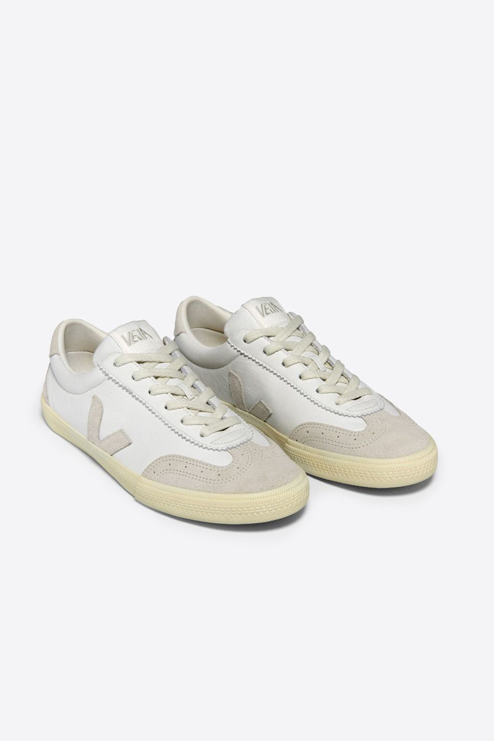 Volley White Natural Leather Sneakers