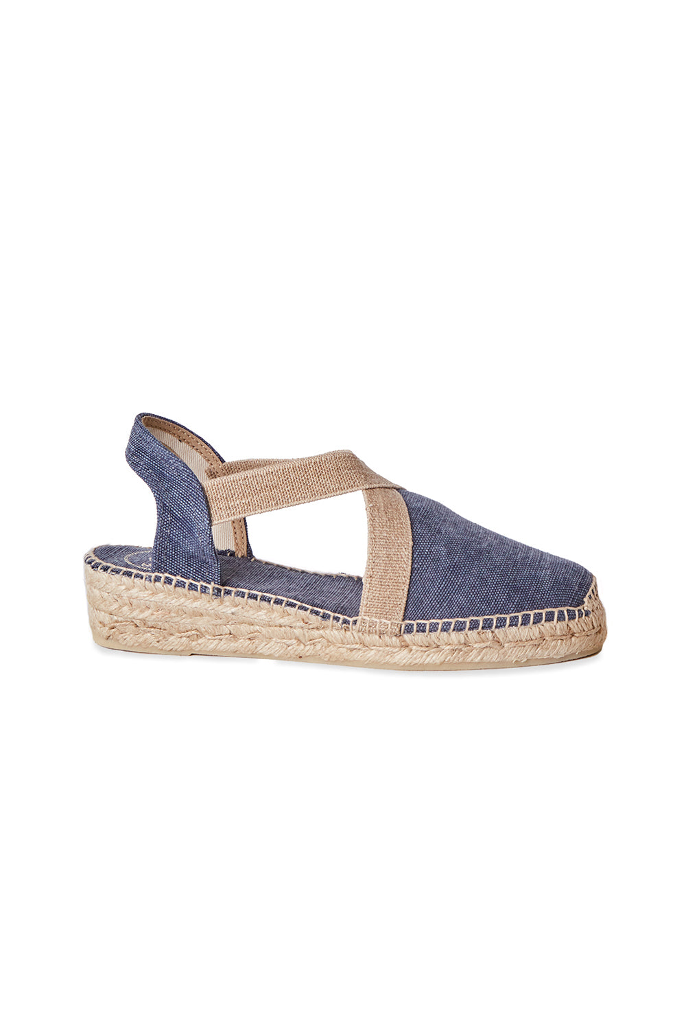 "Verdi Mari" 4cm Vintage Canvas Wedge Espadrilles