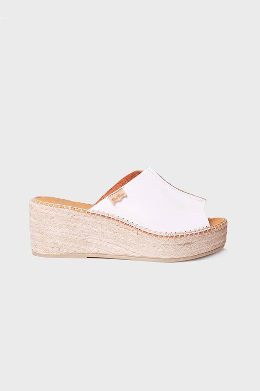 "IVONNE Blanc" Leather espadrilles