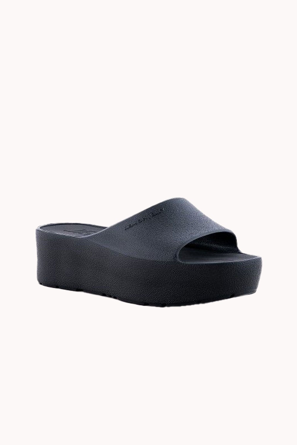 "Sunny" 5cm Black Wedge Slides