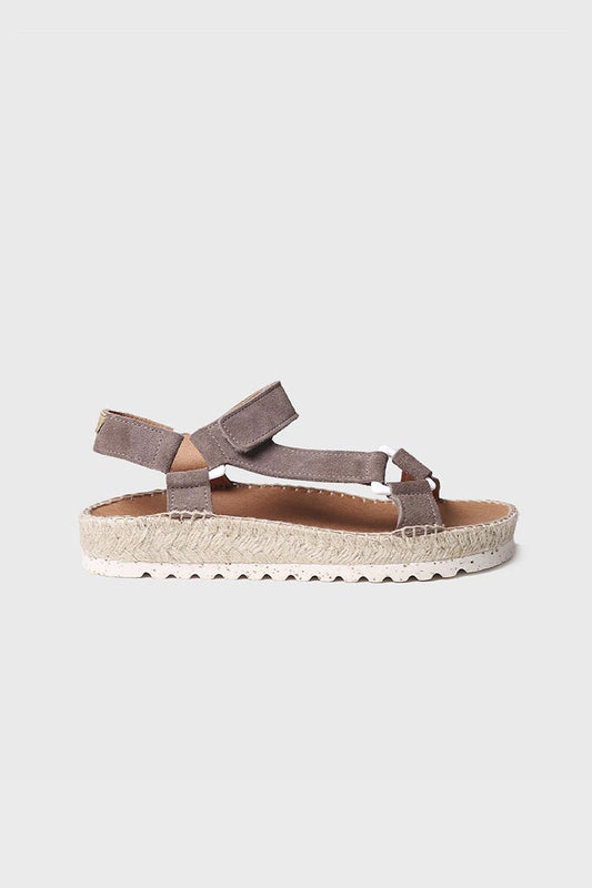 "BRIT A Taupe" Jute platform sandal