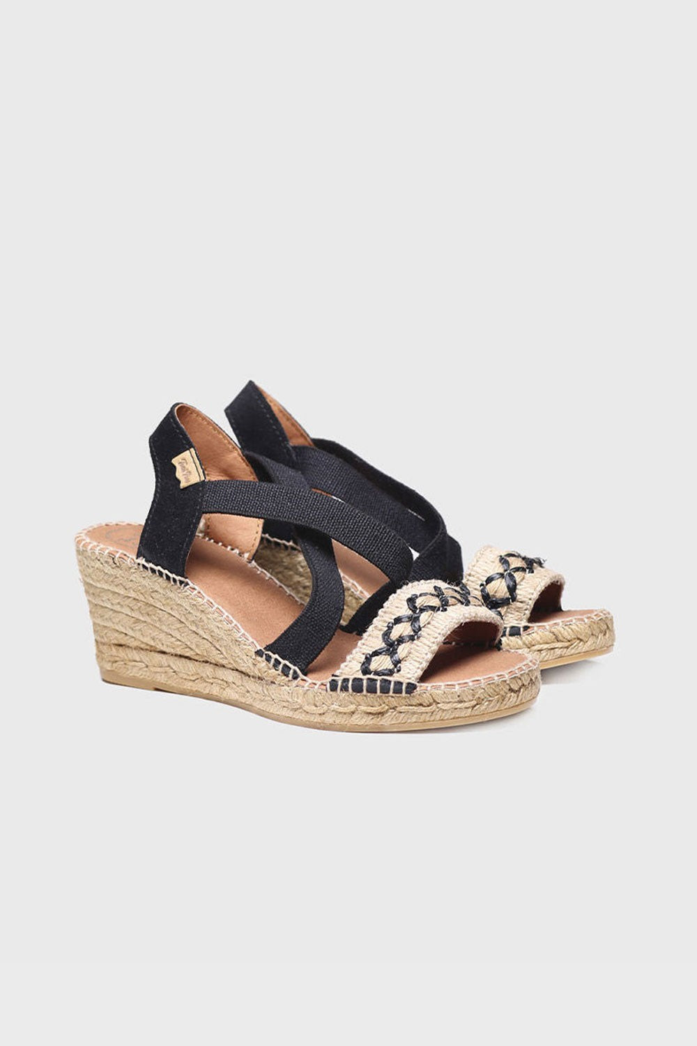 "Susa BN Negre" Jute wedge sandal