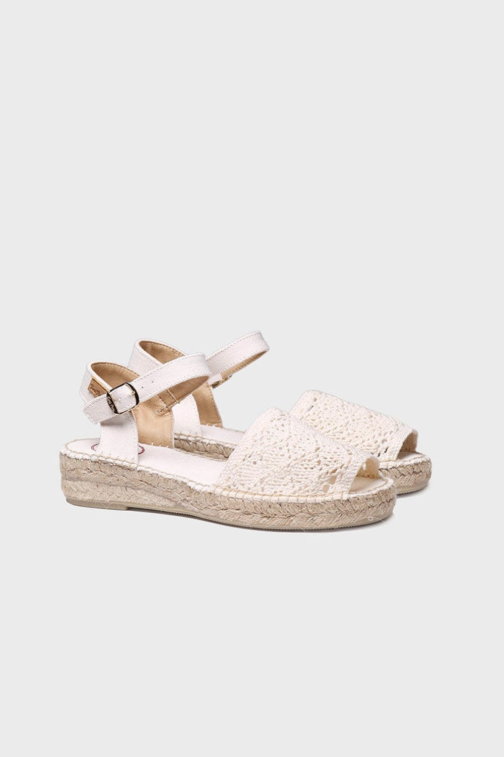 "EULALIA Cru" Embroidered sandal