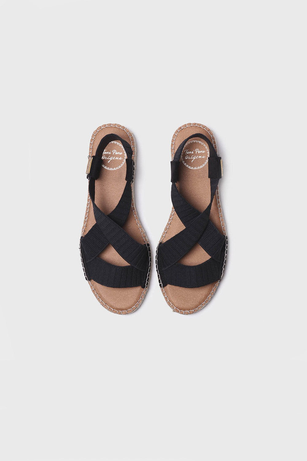 "EIRE TR Negre" Sandals with elastic straps