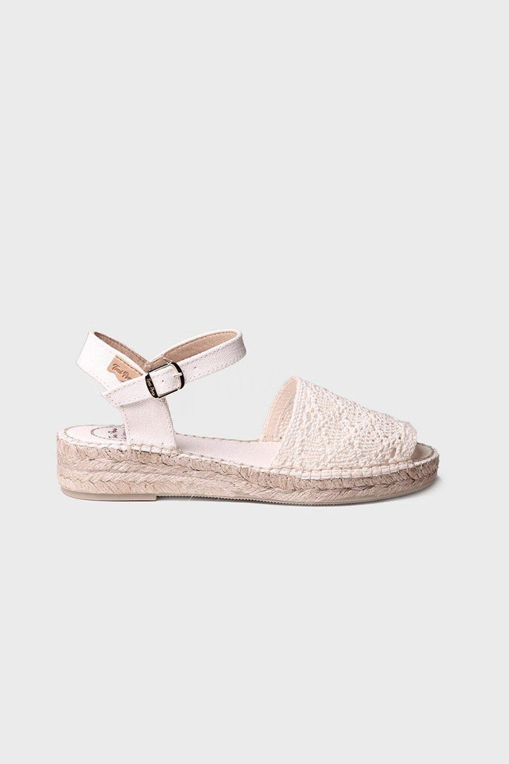 "EULALIA Cru" Embroidered sandal