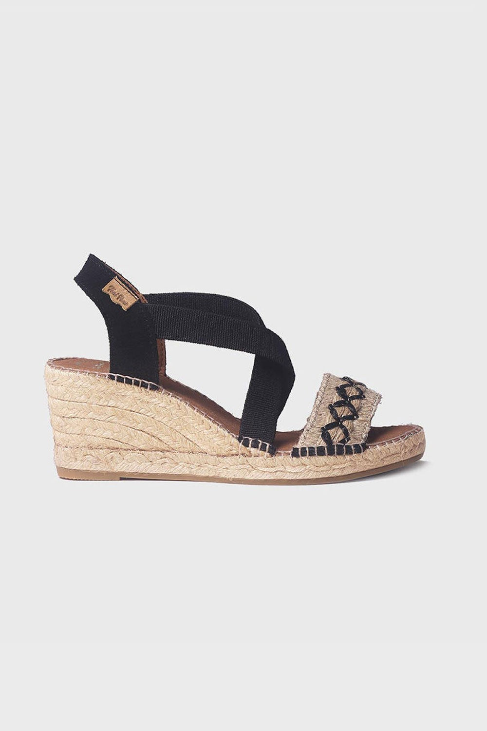 "Susa BN Negre" Jute wedge sandal