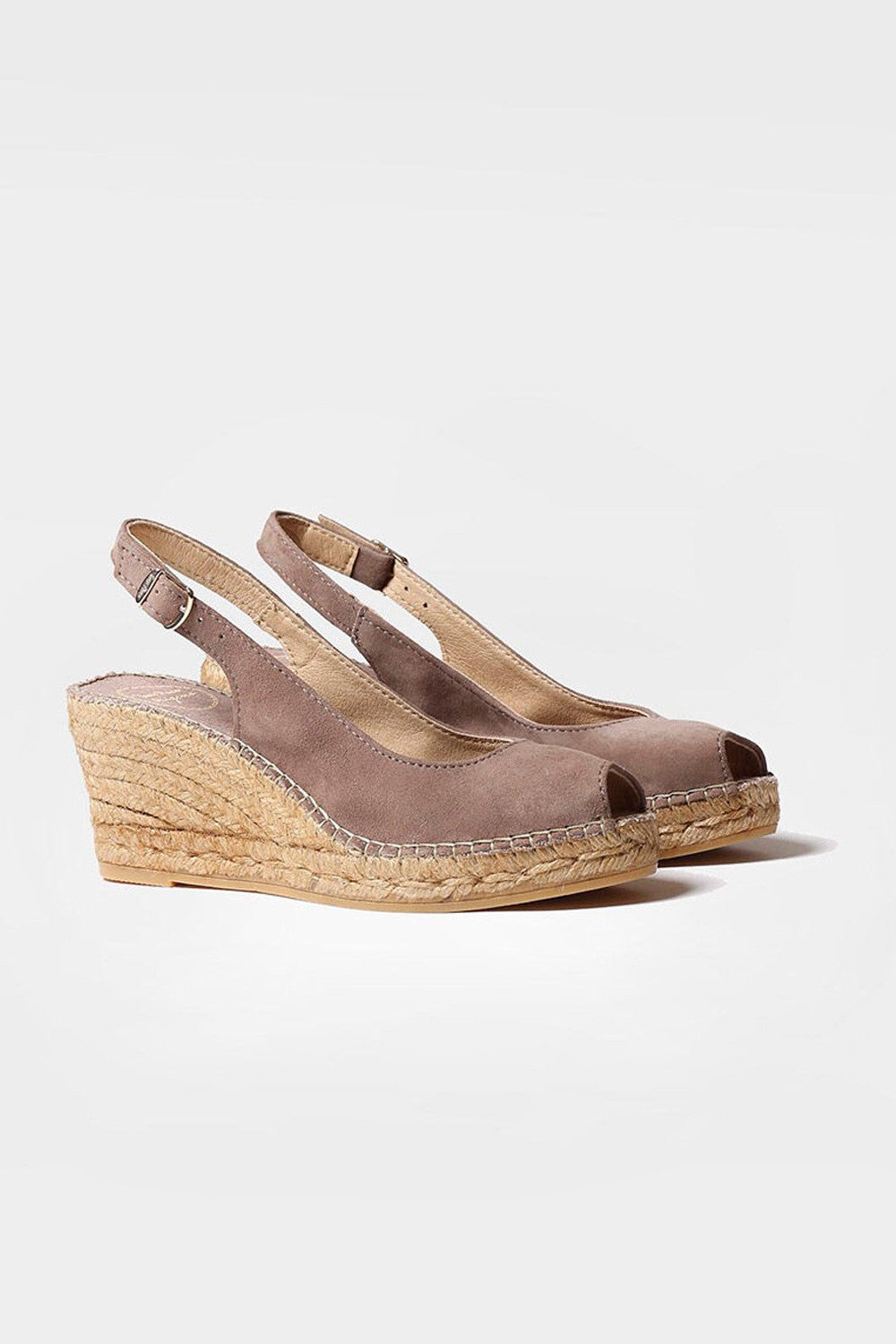 "Calpe Taupe" Suede Wedge Espadrilles