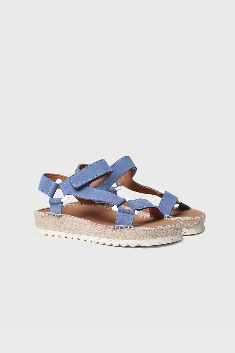 "BRIT A Indigo" Jute platform sandal