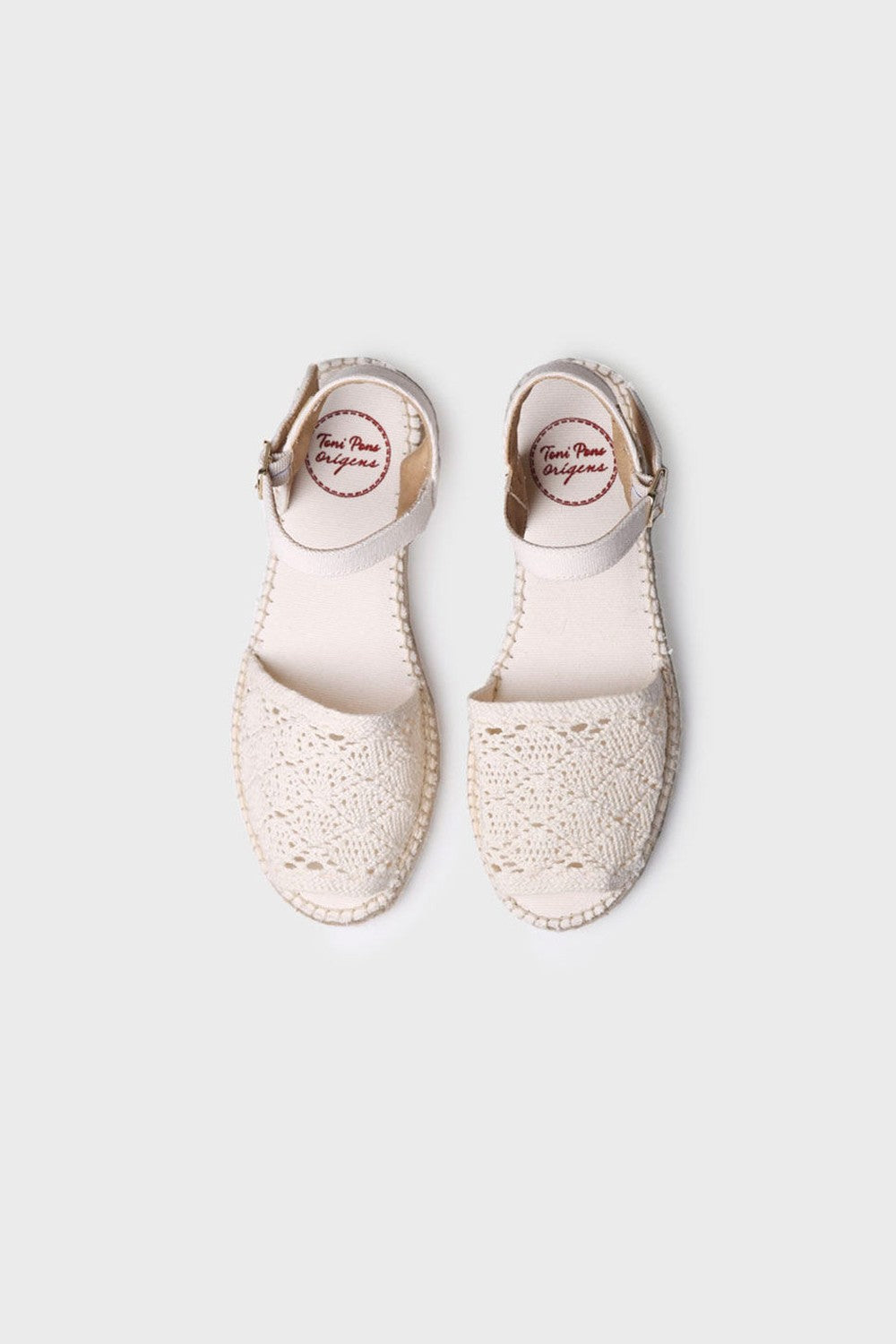 "EULALIA Cru" Embroidered sandal