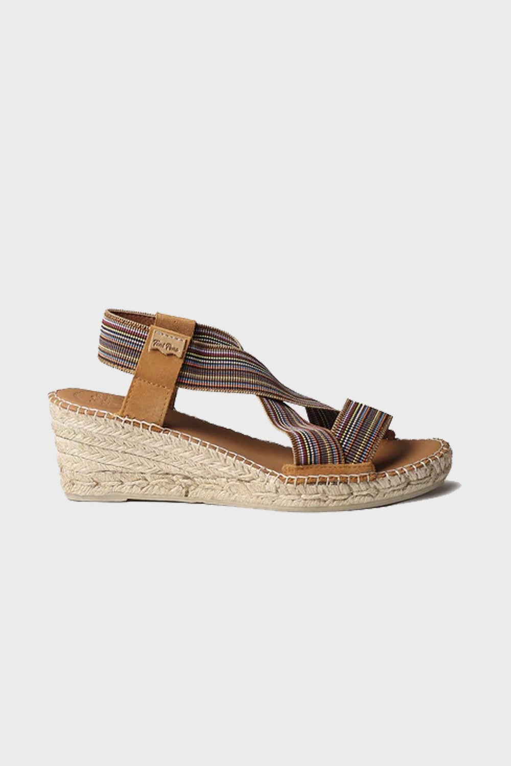 "Tina Cuiro" 6cm Elastic Straps Wedge Espadrilles